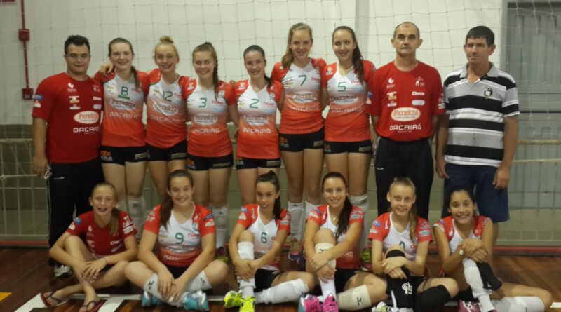 Equipe do Voleibol Saudadense conquistou o título invicto na cidade de Nova Trento