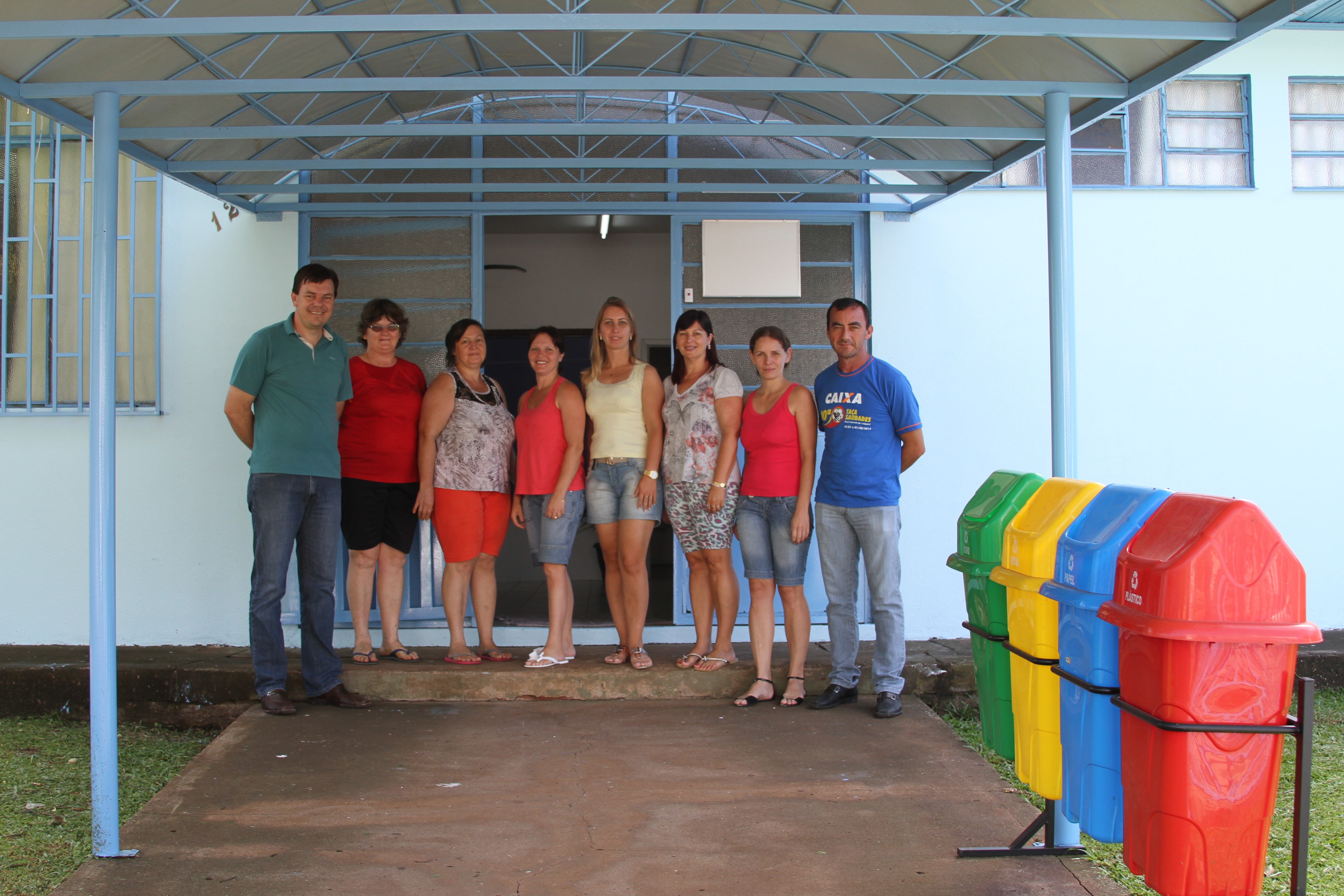 Prefeito Daniel, vice Sadan e Diretora da Educação Eliamar Corradi visitam CEI Trenzinho Alegre