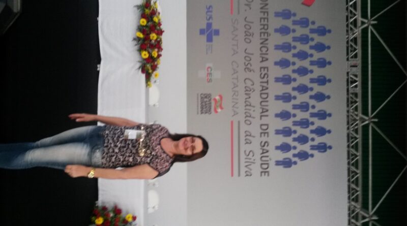 Solani esteve em Florianópolis, participando do encontro estadual para debater o tema da saúde