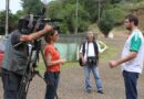 Repórter e apresentadora do Globo Rural, Helen Martins, em entrevista com o Diretor da CFR de Saudades, Alison Ivonei Hoss