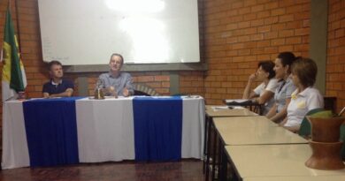 Nesta terça-feira (22), representantes da EEB Rodrigues Alves falaram da “Campanha da Solidariedade” durante a reunião do Rotary