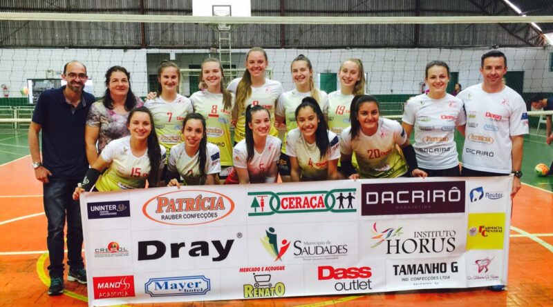 Equipe do Voleibol Saudadense venceu seletiva de forma invicta, conquistando vaga para a fase Estadual dos JESC