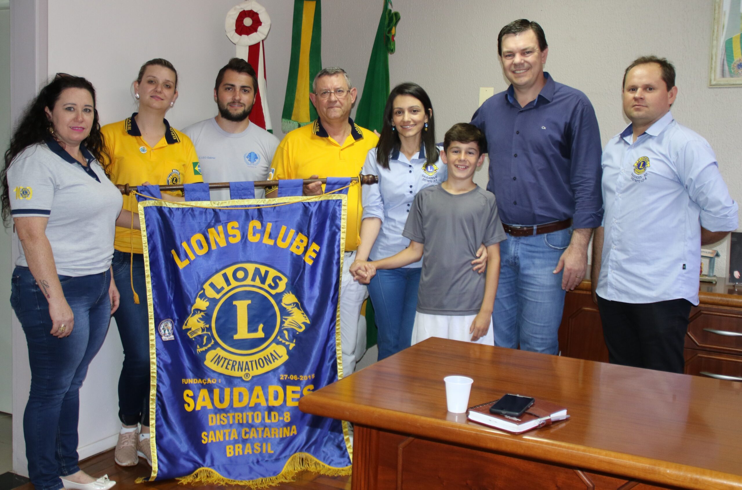 Membros do Lions Clube foram recebidos pelo prefeito Daniel na sede do executivo municipal