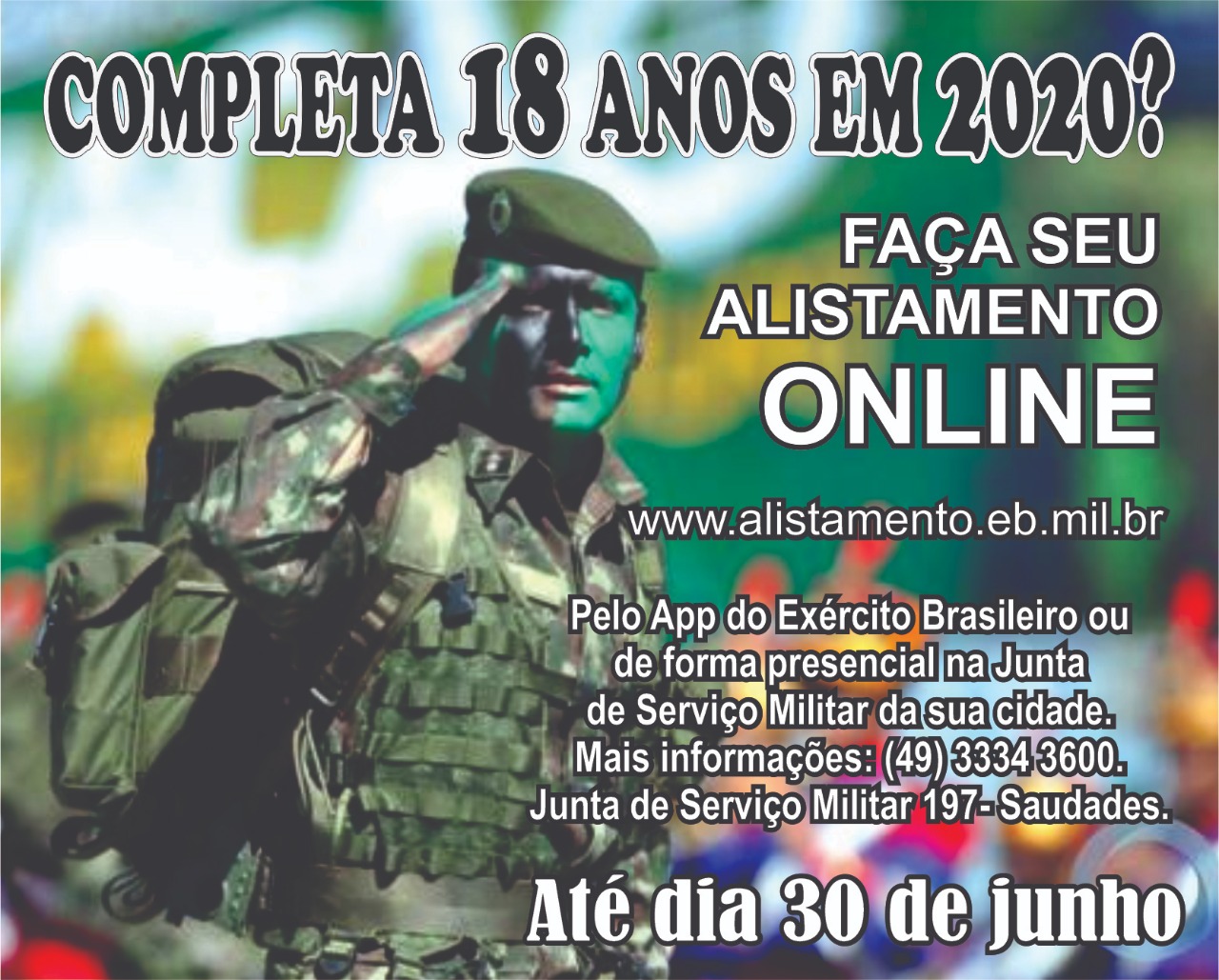 Exército Brasileiro - Alistamento ONLINE - no site do alistamento