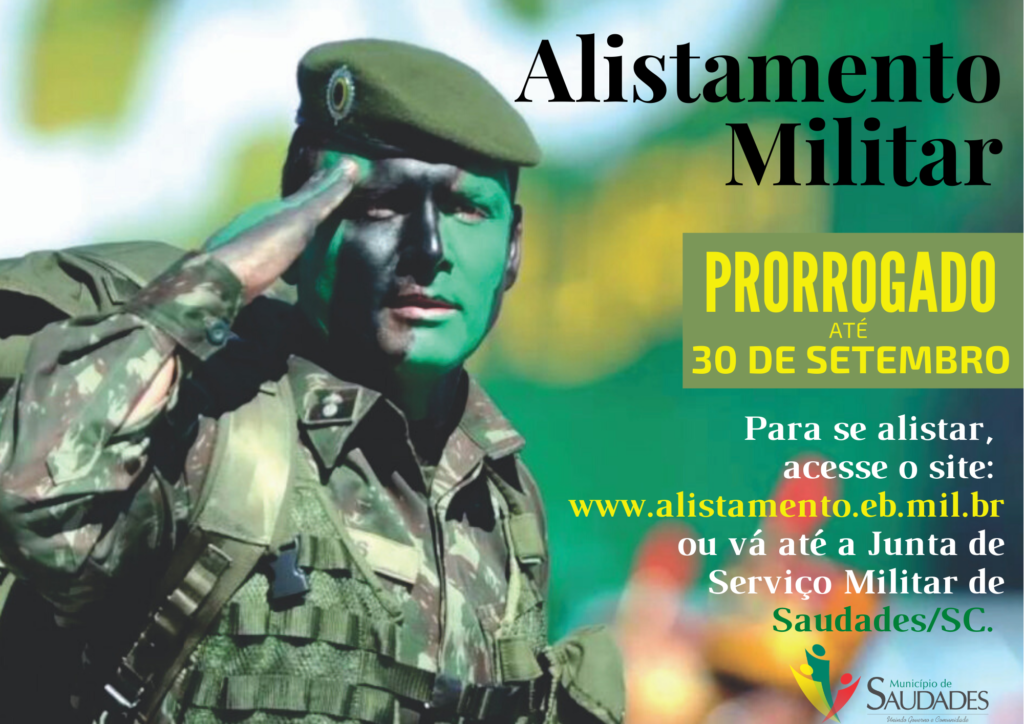 Alistamento Militar 2021: Prazo prorrogado