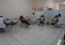 Grupo de doadores do município de Saudades, durante ação realizada pelo Hemosc em parceria com a Secretaria da Saúde, no município